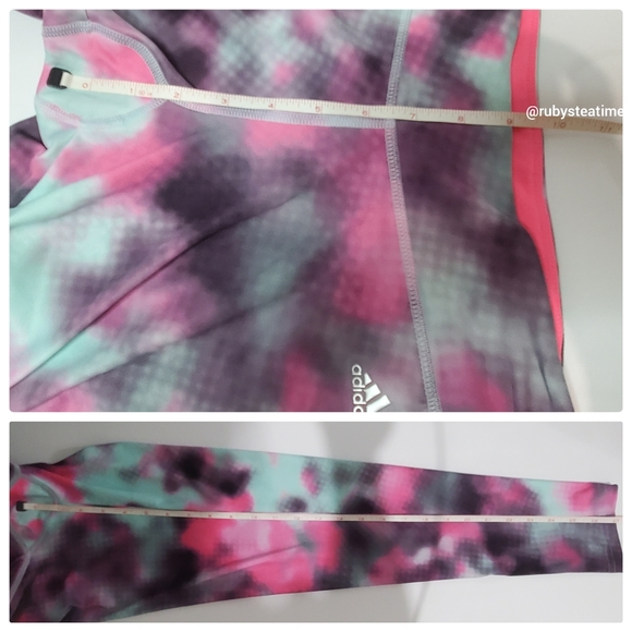 Adidas Climalite 27" Inseam Workout Legging, Ombre Tie Dye  Never, Worn No Tag - Picture 5 of 7